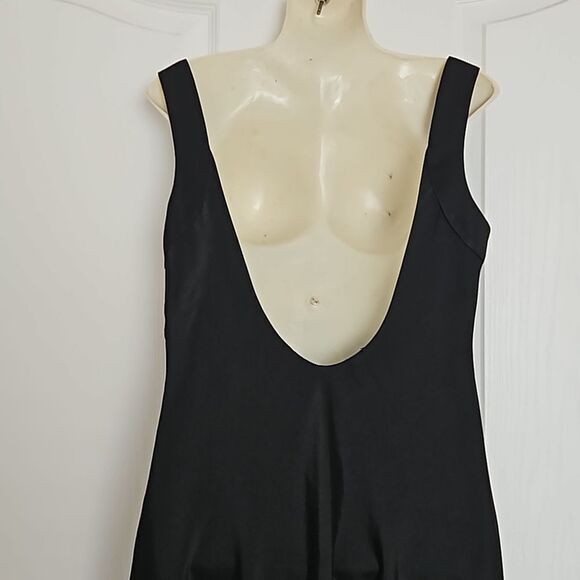 Calvin Klein Maternity Robe Slip-On Midi Dress With Low Back Black 6 - Picture 5 of 16